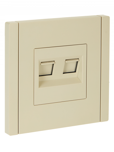 FORTE&PIANO Роз. комп. 2-ая RJ45 кат.5E FP433 ван. IEK | код FP-K20-1-K10 | IEK