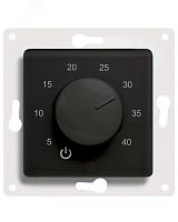 Термостат Th-HF-V-BL механический под рамку Legrand Valena черный | код Extherm Th-HF-V-BL | EXTHERM