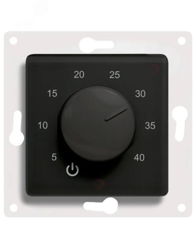Термостат Th-HF-V-BL механический под рамку Legrand Valena черный | код Extherm Th-HF-V-BL | EXTHERM
