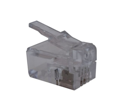 Коннекторы 4P4C (Телефонные разъемы) (RJ-11) Уп. 100шт. (RJ-11 4P4C) | код 10-0229 | SUPRLAN