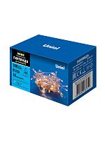 Гирлянда LED ULD-S1000-100/DTA WARM WHITE IP20 10м 100 диодов тепл. бел. свет провод прозр. Uniel UL-00007200
