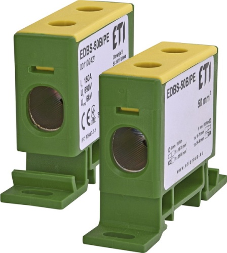 Блок распределительный EDBS-50B/PE (150А, 16-70 mm2) | код 001102421 | ETI