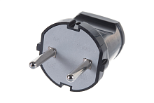 Вилка электрич. без заземл. черн. 6А 250В (еврослот) UNIVersal А0113