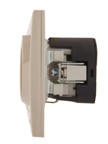 Розетка 1-м СП Rain 16А с заземл. + USB разъем крем. LEZARD 703-0303-181 фото 3