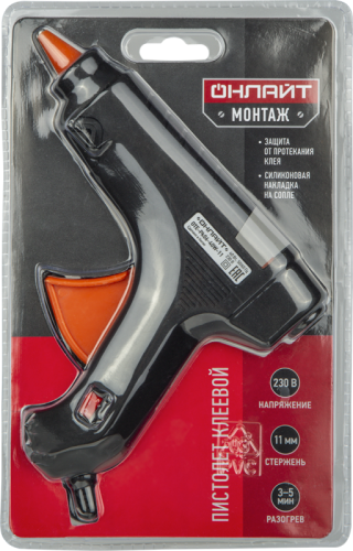 Пистолет клеевой 90 375 OTE-Pk06-40W-11 40Вт 11мм ОНЛАЙТ 90375 фото 3 Пистолет клеевой 90 375 OTE-Pk06-40W-11 40Вт 11мм ОНЛАЙТ 90375 фото 3