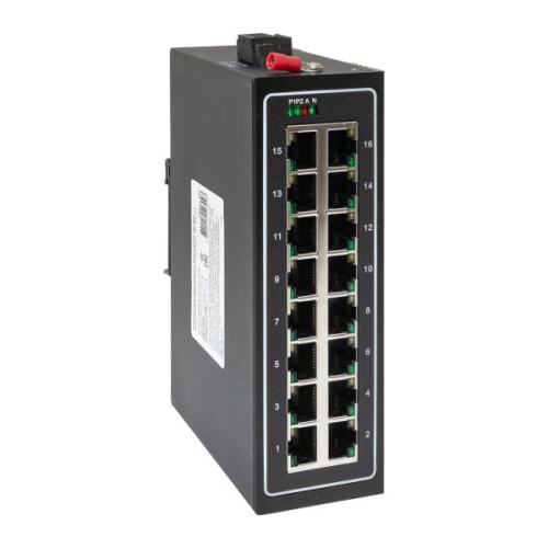 Промышленный неуправляемый коммутатор U-16T, 16 портов 10/100Base-T(X) RJ45, монтаж на динрейку TSX EKF | код TSX-U-16T | EKF