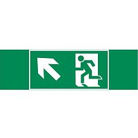 Пиктограмма ФИГУРА / СТРЕЛКА ВЛЕВО ВВЕРХ 310х90мм для аварийно-эвакуационного светильника Basic IP65 | код V5-EM02-60.002.017 | Вартон