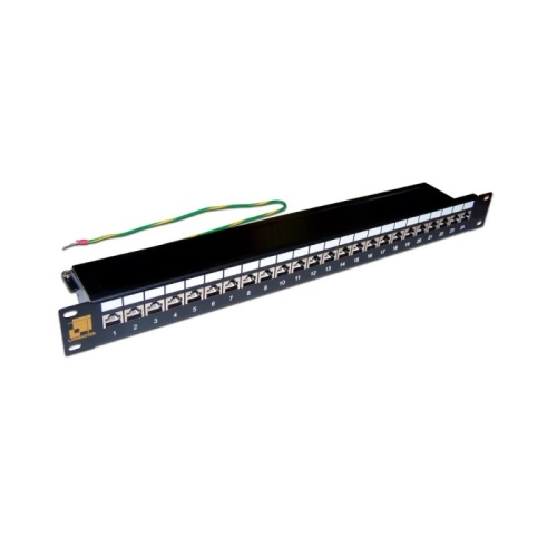 Патч-панель LANMASTER 24 порта, STP, кат.6A, 1U | код LAN-PPL24S6A | LANMASTER