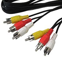Аудио-видео шнур RUICHI 3RCA-3RCA, 1.5 м | код 72026 | Ruichi