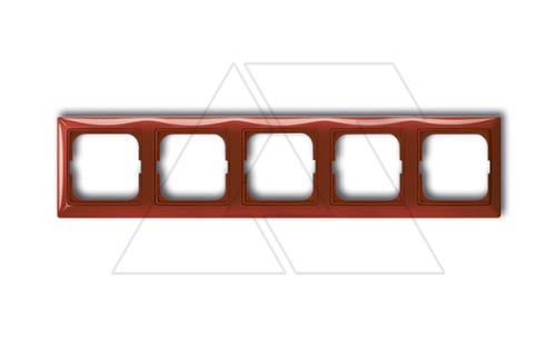 Basic 55 - Рамка на 5 постов (красный, блистер) | код 1725-0-1520-00.00-07.02-01.00 | ABB