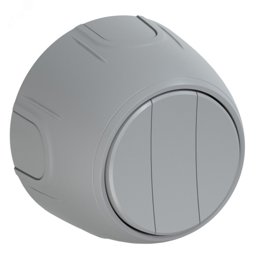 Выключатель тройной Rotondo, цвет серый | код 7700859 | OneKeyElectro