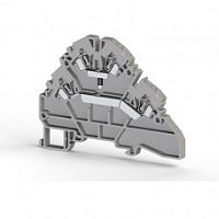 316 229, Клеммник 2-х ярусный пружинный, 2,5 мм.кв., с диодом, (серый), YBK2,5-2FD-B | код 0.0.0.3.16229 | KLEMSAN