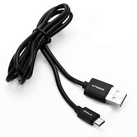 Кабель USB Micro USB 2А 1м зарядка + передача данных черн. (пакет) ERGOLUX | код 15088 | Ergolux