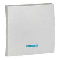 Валенсия лицевая панель выключателя 1-кл, с индикатором 10А сталь PROxima | код ESV10-L-121-30 | EKF