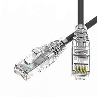 Патч-корд неэкранированный SLIM CAT6 U/UTP 4х2, 28 AWG, LSZH, чёрный, 3м | код RN6UU4530BK-28 | DKC