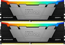 Память DDR4 2x32GB 3200MHz Kingston KF432C16RB2AK2/64 Fury Renegade RGB RTL Gaming PC4-25600 CL16 DIMM 288-pin 1.35В dual rank с радиатором Ret | код 2000389 | Kingston