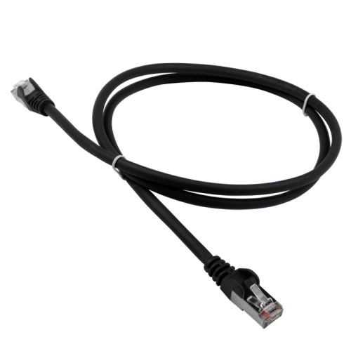 Патч-корд LANMASTER LSZH FTP кат.5e, 0.5 м, черный | код LAN-PC45/S5E-0.5-BK | LANMASTER