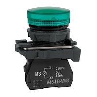 Лампа сигнальная OptiSignal D22 C5-L-M3 зел. пластик 230-240VAC XB5AVM3 | код 332188 | КЭАЗ