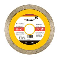 Диск алмазный отрезной сплошной 115x22.2x1.8x10 мм KRANZ | код KR-90-0110 | KRANZ