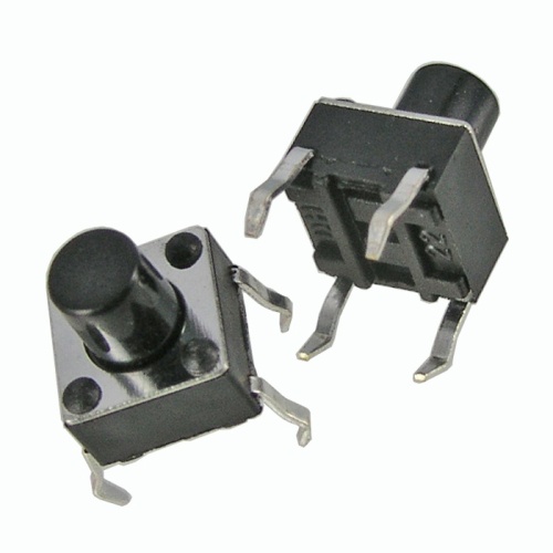 Тактовая кнопка RUICHI KAN0610-0731B, 6x6x7 мм, OFF-(ON), 50 мА, 12 В, 100 мОм | код 58559 | Ruichi