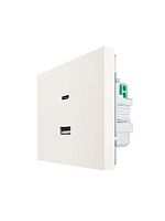 ZIMA Розетка TC+ USB разъем слоновая кость LEZARD | код 704-9088-192TC | LEZARD