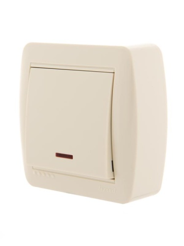 Демет Выключатель с подсветкой крем | код 711-0300-111 | Lezard фото 4