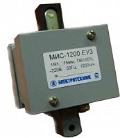 Электромагнит МИС-1200 ЕУ3, 220В, толкающее исполнение, ПВ 100%, IP20, с жесткими выводами (ЭТ) | код ET502255 | Электротехник