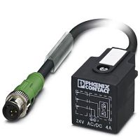 Кабель для датчика / исполнительного элемента SAC-3P-M12MS/0,6-PUR/A-1L-Z | код 1400769 | PHOENIX CONTACT