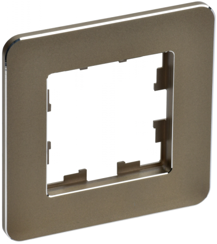 BRITE Рамка 1-мест. РУ-1-1-Бр металл латунь RE IEK | код BR-M12-M-01-K49 | IEK