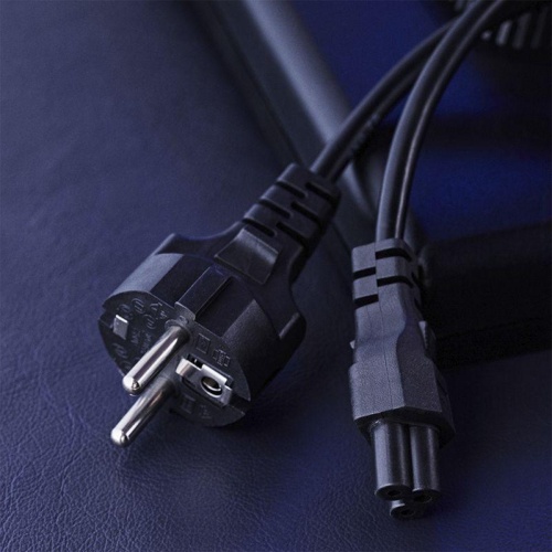 Шнур сетевой евровилка-евроразъем С5 кабель 3x0,75мм2 0,75м | код 11-1155 | REXANT фото 2