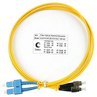 Cabeus FOP(d)-9-SC-FC-3m Шнур оптический duplex SC-FC 9/125 sm 3м LSZH | код 7536c | Cabeus