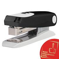 Степлер №24/6, 26/6 BRAUBERG Germanium, до 20 листов, черный, ГАРАНТИЯ 5 ЛЕТ, 226580 | код 226580 | BRAUBERG