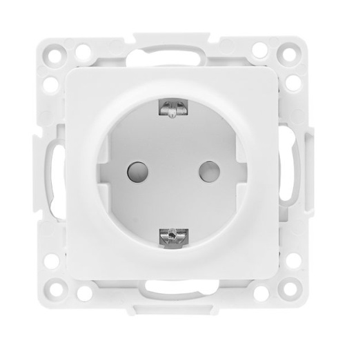 Стокгольм Механизм Розетки 1-местной с/з 16А белый с защ, штор, PROxima | код EYR16-028-10 | EKF фото 2