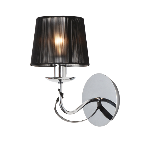 Бра Modern Nastro хром/черный, 1xE14, коллекция MOD-068 | код MOD-068-6881-01/W | BENETTI