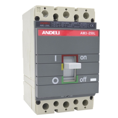 Автоматический выключательAM3-250S/3P 160A 65KA (ANDELI) | код ADL06-820 | ANDELI