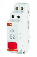 Выключатель кнопочный красный ВК-47 2НО 2НЗ TDM | код SQ0214-0005 | TDM