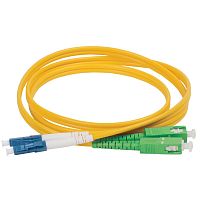 Патч-корд оптический LANMASTER, LSZH, дуплексный, SC/APC-LC/UPC, SM OS2, 10 м | код LAN-2SC-2LC/SAU-10 | LANMASTER