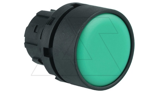 Головка кнопки PB3E, плоская, зеленая, без фиксации, без подсветки, 22mm, IP65 | код PB3E-FM0S00/G | АРТ