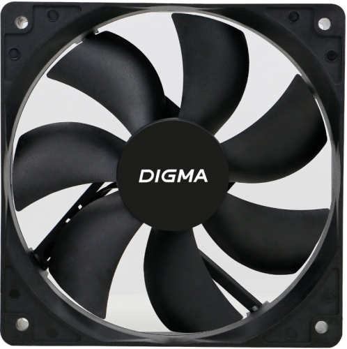 Вентилятор для корпуса Digma DFAN-120-7 120х120x25 черный 3-pin 4-pin (Molex) 23дБ Ret | код 1867346 | DIGMA