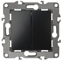 Выключатель 2-кл. СП 12 10А IP20 12-1104-05 250В 10AX антрацит | код Б0014649 | Эра