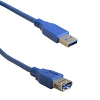 Компьютерный шнур RUICHI USB 3.0 A(m)-USB A(f), 1.8 м, чёрный | код 113807 | Ruichi