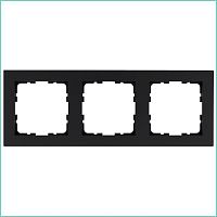 Рамка G-Classic 3-постовая, цвет черный матовый (soft touch) | код G1003PB | Jasmart
