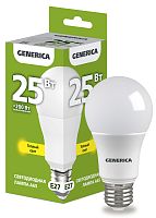 Лампа светодиодная A65 груша 25Вт 230В 3000К E27 GENERICA | код LL-A65-25-230-30-E27-G | IEK