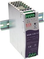 Источник питания AC-DC, 120Вт, вход 180…550V AC, 47…63Гц /254…780V DC, выход 48В/0…2,5A, рег. вых=48…58В, изоляция 3000В AC, в кожухе на DIN-рейку 40х125.2х113,5мм, -25…+70С | код WDR-120-48 | MeanWell