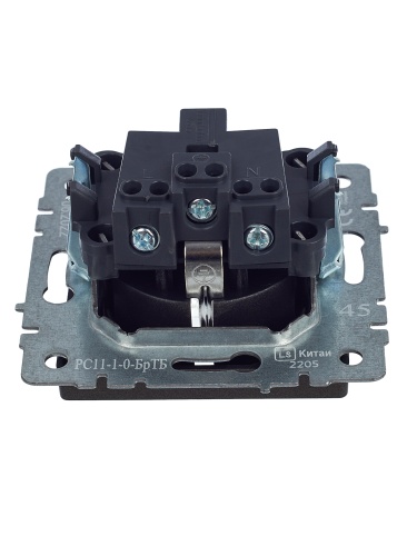 BRITE Розетка 1-местная с заземлением без защитных шторок 16А РС11-1-0-БрТБ темная бронза | код BR-R11-16-K45 | IEK фото 4