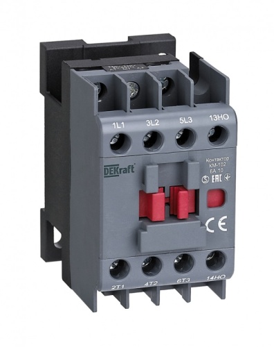 Контактор 6А 220В/230В АС3 АС4 1НЗ КМ-102 | код 22062DEK | DEKraft