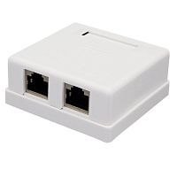 Компьютерная розетка 8P8C (RJ-45), FTP, 6, 2 порта | код 10-0353 | SUPRLAN