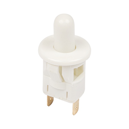 Выключатель-кнопка 250V 2.5А (2с) ON-(OFF) Б/Фикс белый (мебельная) REXANT | код 36-3021 | REXANT