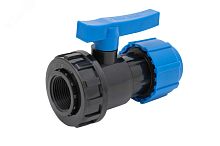 Кран шаровой компрессионный ВР разъемный d 50x1 1/2' | код 554250112 | Политэк