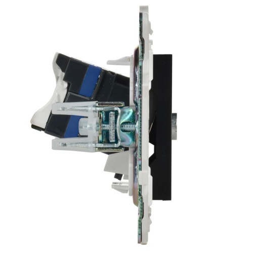 SKANDY Розетка двойная TV+RJ45 кат.6E SK-A15Bl черный IEKновинка | код SK-AK20-2-K02 | IEK фото 4